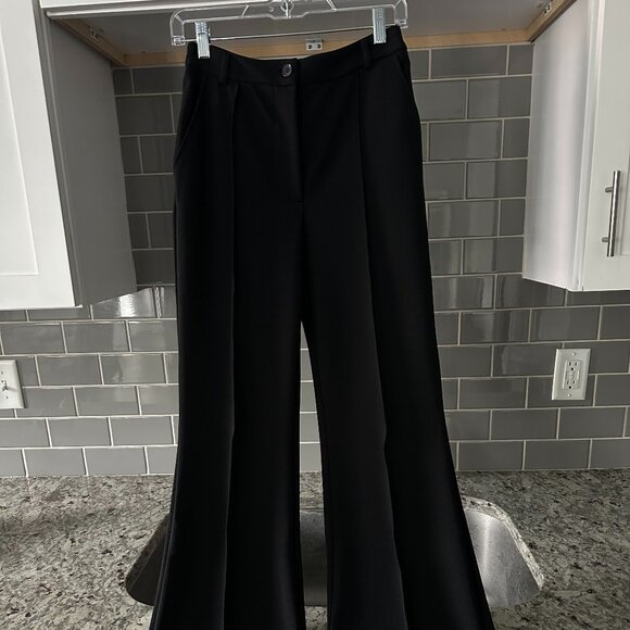 Sincerely Jules Crepe Black Flare Dress Pants Size Small - Picture 1 of 7